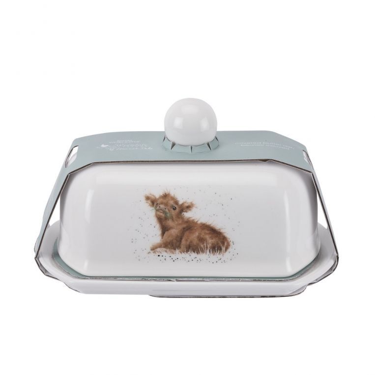 Royal Worcester Wrendale Covered Butter Dish - Calf