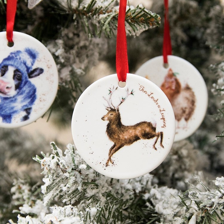 Royal Worcester Wrendale 12 Days of Christmas Decorations