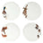Royal Worcester Wrendale Coupe Plates - Duck, Hare, Squirrel, Mouse (Set of 4)