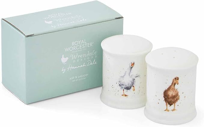 Royal Worcester Wrendale Salt & Pepper Set - Friends Since Egghood