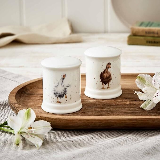 Royal Worcester Wrendale Salt & Pepper Set - Friends Since Egghood