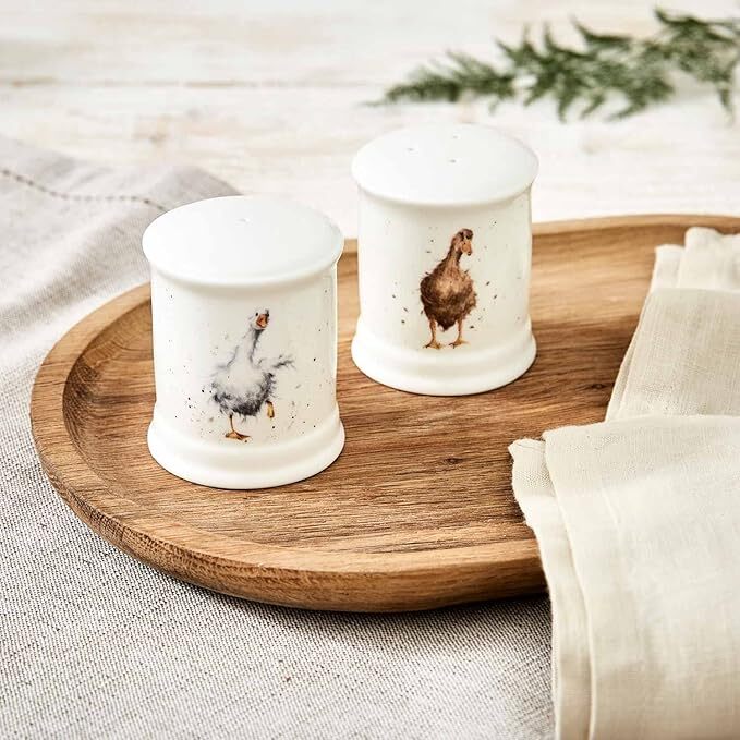 Royal Worcester Wrendale Salt & Pepper Set - Friends Since Egghood