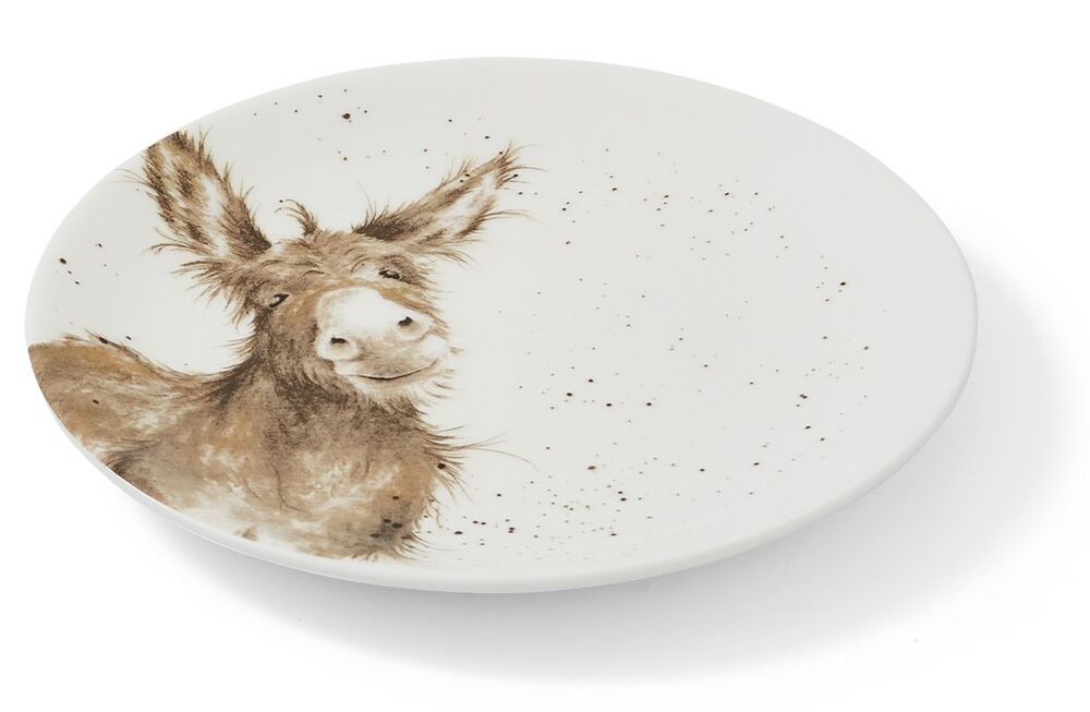 Royal Worcester Wrendale Designs Coupe Plates - Cow, Donkey, Duckling, Sheep (Set of 4)