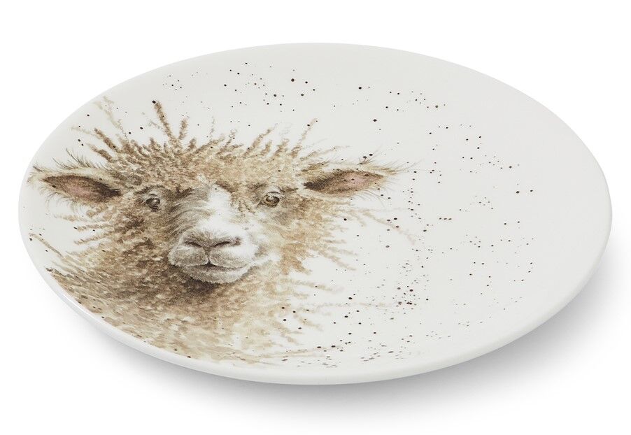 Royal Worcester Wrendale Designs Coupe Plates - Cow, Donkey, Duckling, Sheep (Set of 4)