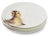 Royal Worcester Wrendale Designs Coupe Plates - Cow, Donkey, Duckling, Sheep (Set of 4)