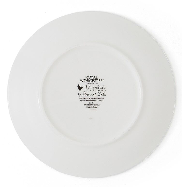 Royal Worcester Wrendale Designs Coupe Plates - Cow, Donkey, Duckling, Sheep (Set of 4)