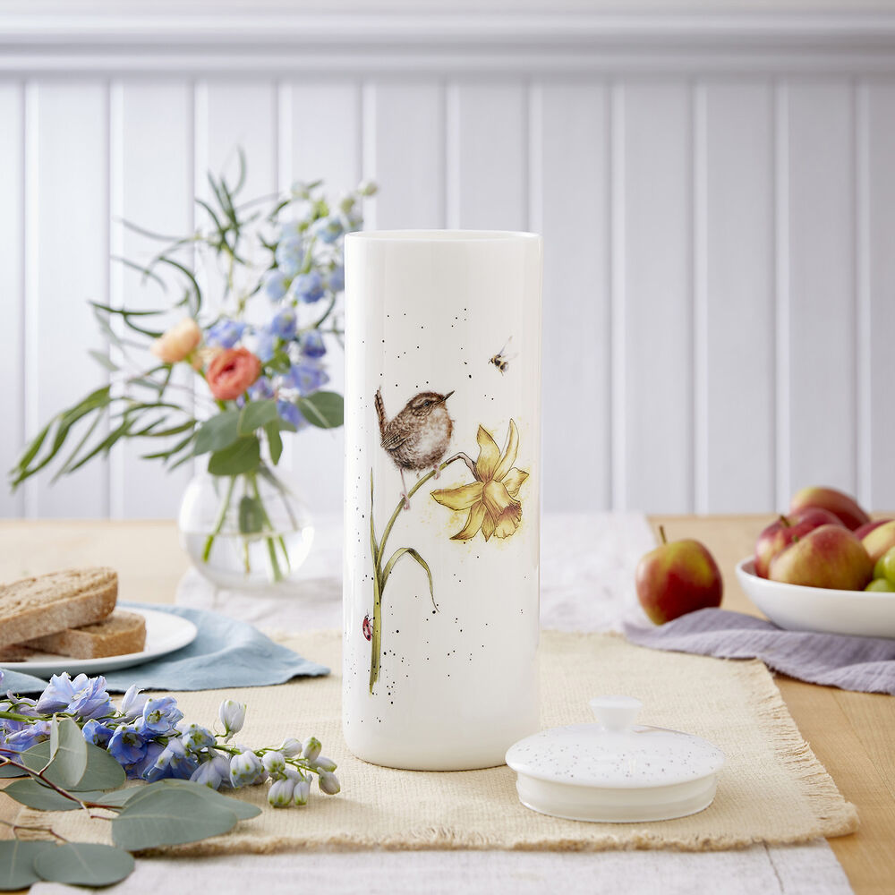 Royal Worcester Wrendale Lidded Storage Jar - The Birds and the Bees (Tall)