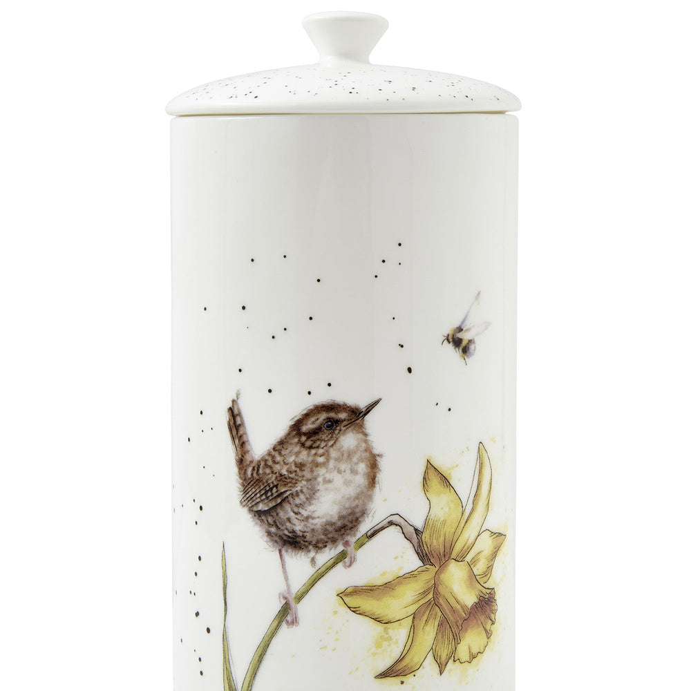 Royal Worcester Wrendale Lidded Storage Jar - The Birds and the Bees (Tall)