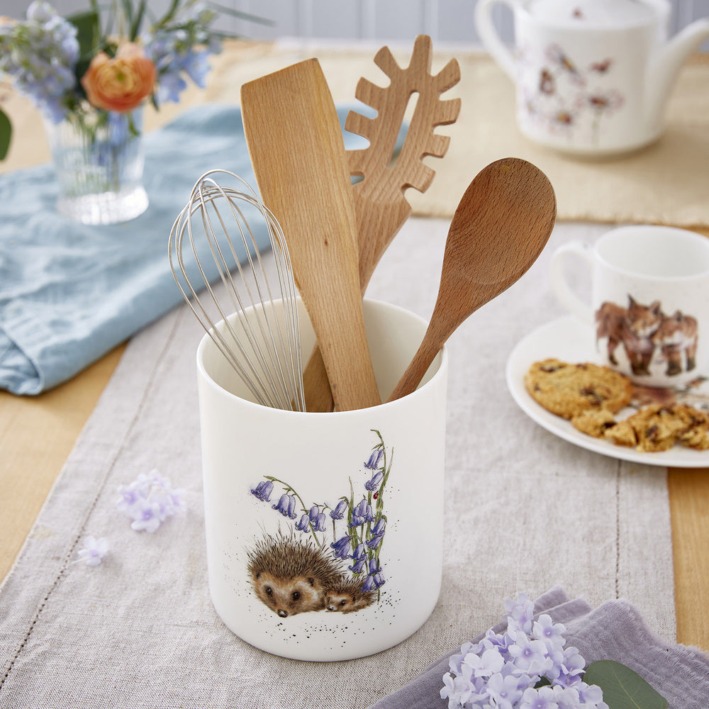 Royal Worcester Wrendale Utensil Jar - Love and Hedgehugs