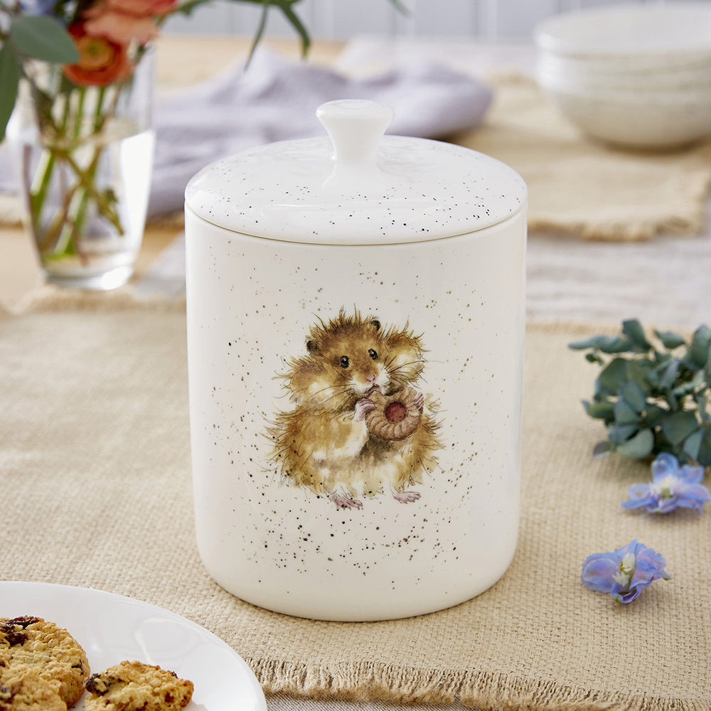 Royal Worcester Wrendale Biscuit Barrel - The Diet Starts Tomorrow