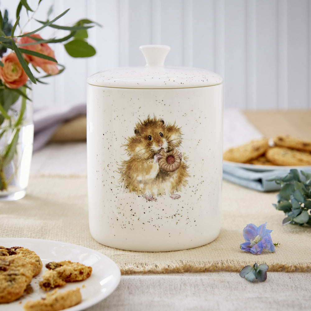 Royal Worcester Wrendale Biscuit Barrel - The Diet Starts Tomorrow