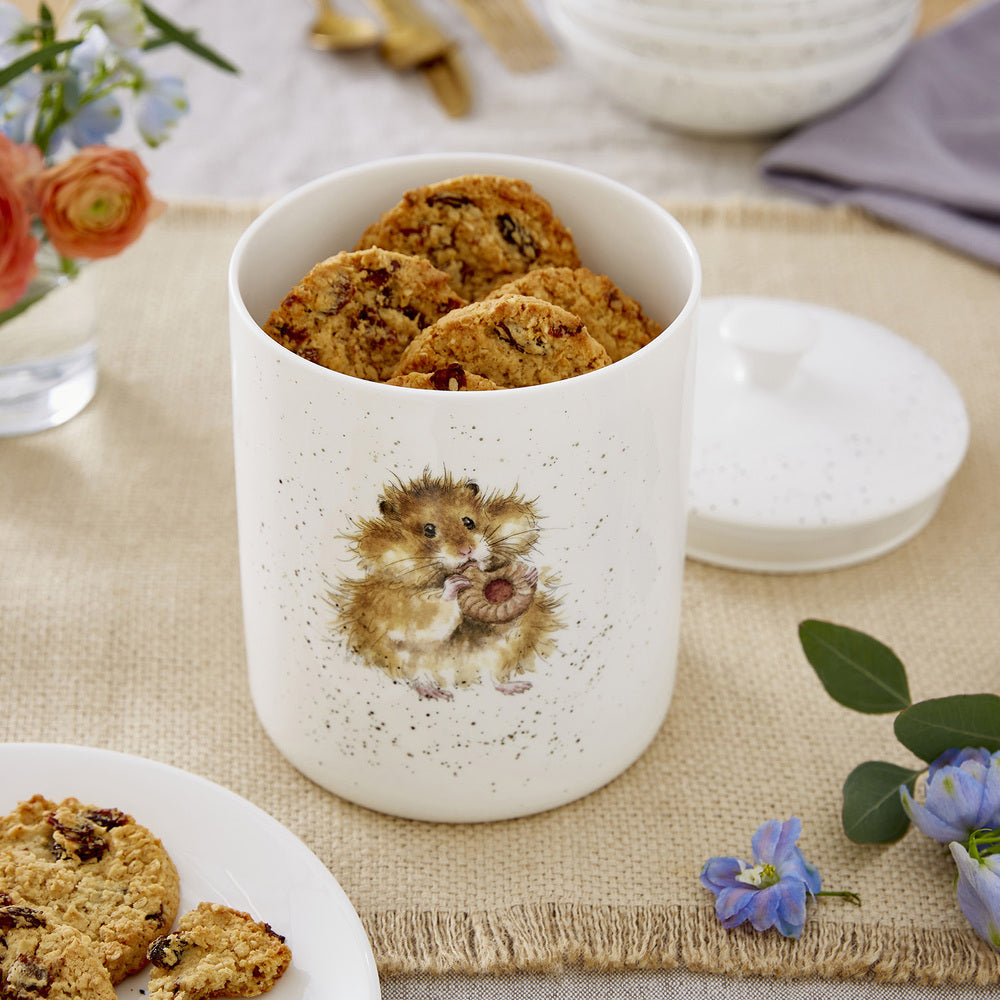 Royal Worcester Wrendale Biscuit Barrel - The Diet Starts Tomorrow