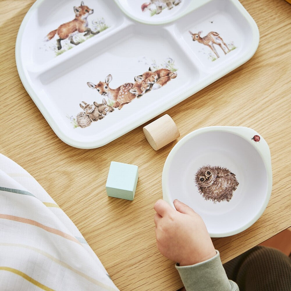 Royal Worcester Wrendale Divided Plate & Bowl Set - Woodland Animals (Set of 2)