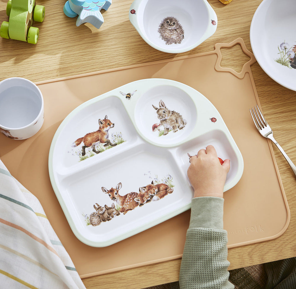 Royal Worcester Wrendale Divided Plate & Bowl Set - Woodland Animals (Set of 2)