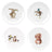Royal Worcester Wrendale Coupe Plates - Hare, Duck, Mouse, Squirrel (Set of 4)
