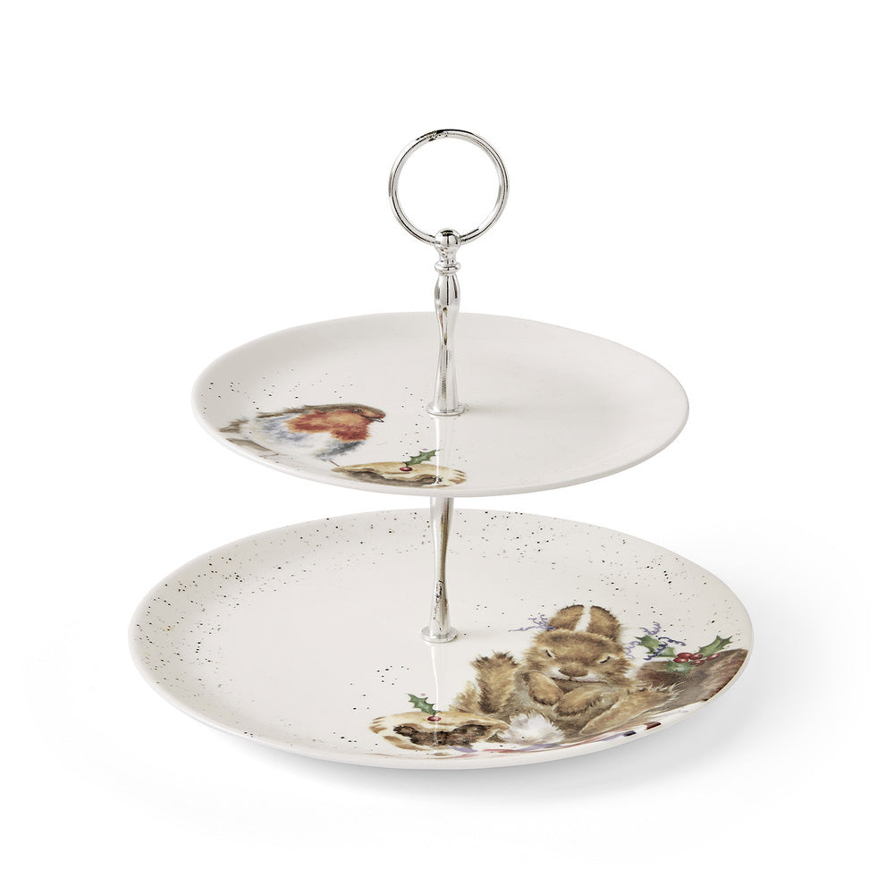 Royal Worcester Wrendale 2-Tier Cake Stand - Robbin & Bunny