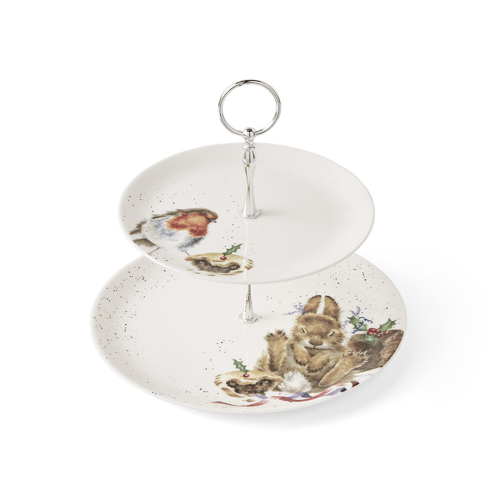 Royal Worcester Wrendale 2-Tier Cake Stand - Robbin & Bunny