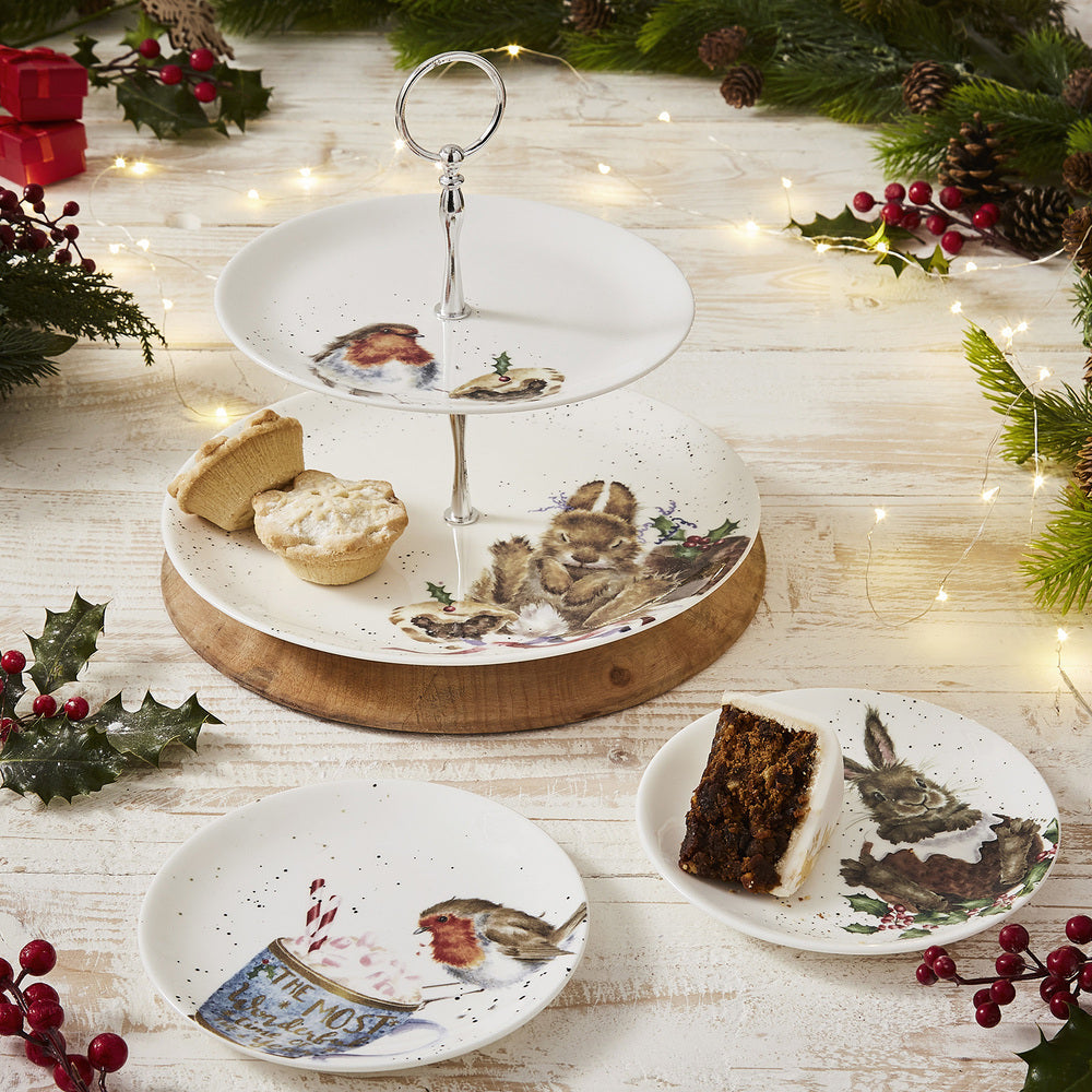 Royal Worcester Wrendale 2-Tier Cake Stand - Robbin & Bunny