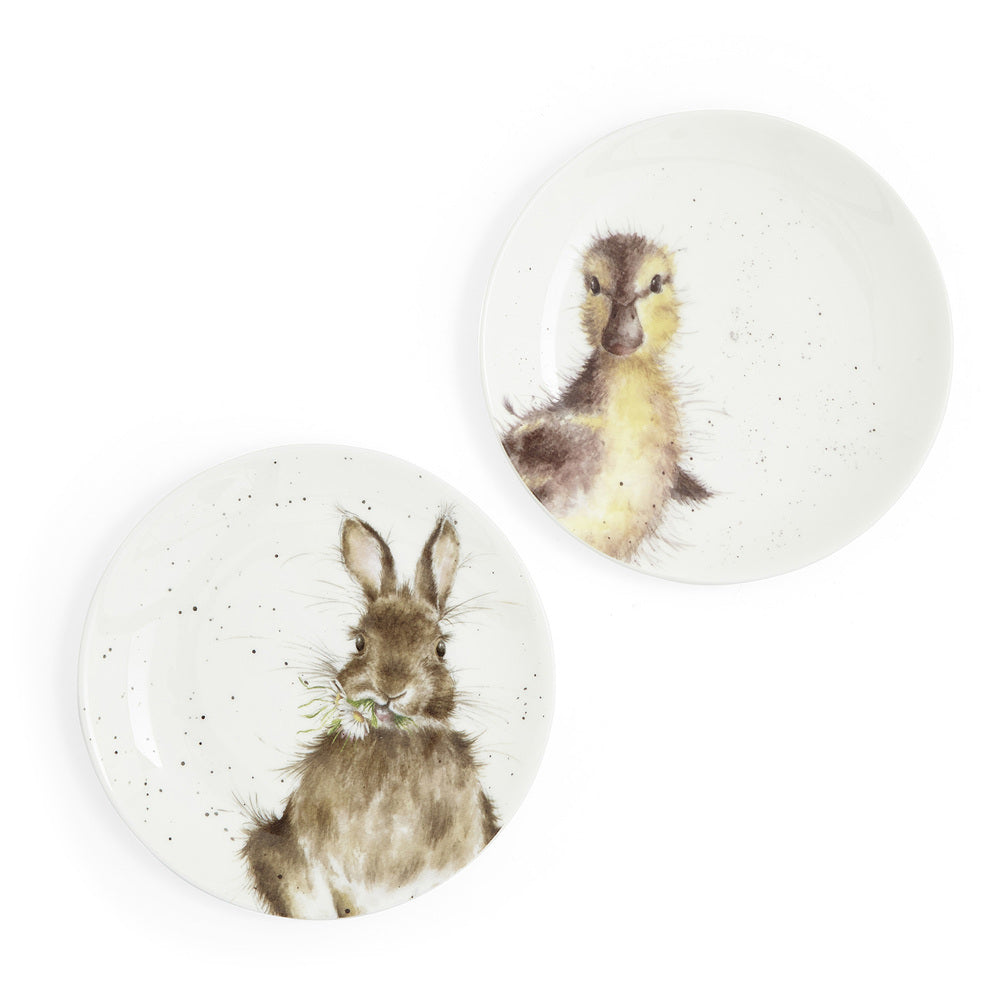 Royal Worcester Wrendale Coupe Plates - Set Of 2