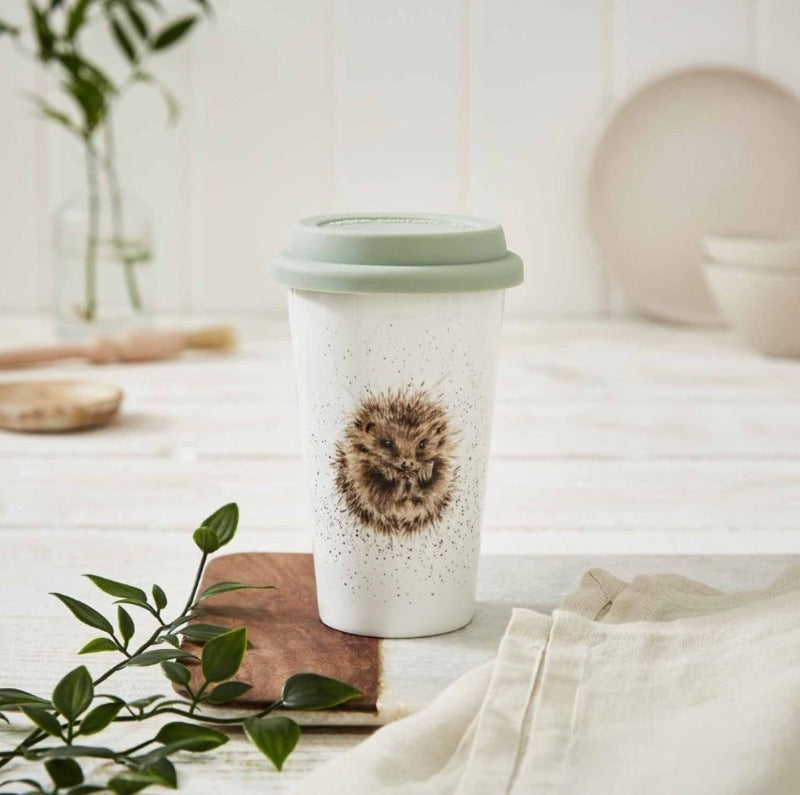 Royal Worcester Wrendale Travel Mug - Awakening Hedgehog