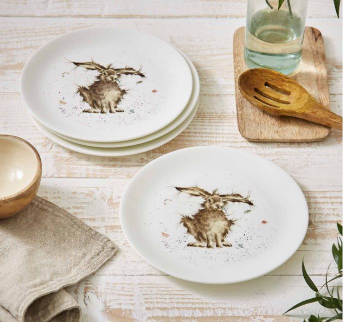 Royal Worcester Wrendale Coupe Plates - Hare (Set of 4)