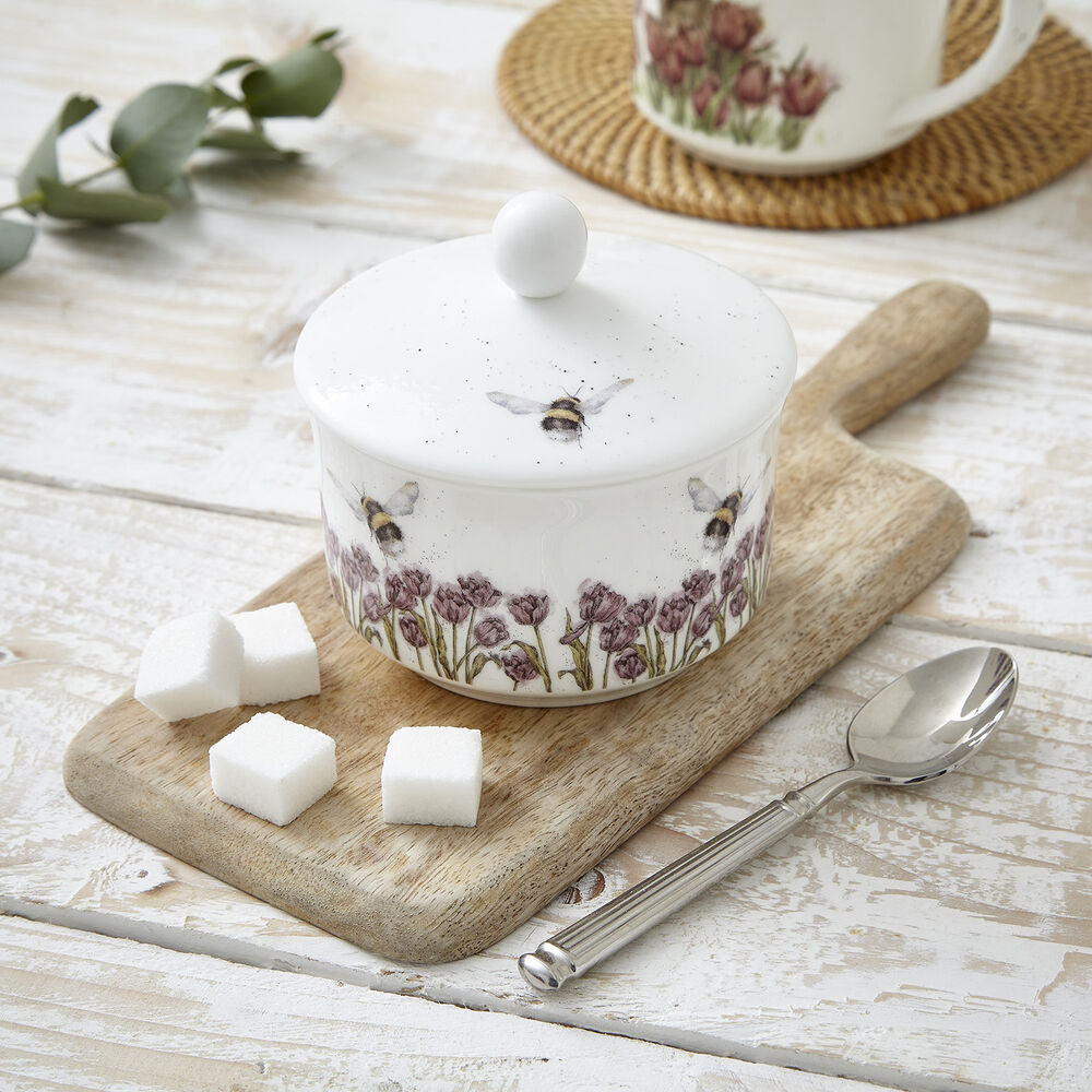 Royal Worcester Wrendale Sugar Bowl - 'Flight of the Bumblebee'