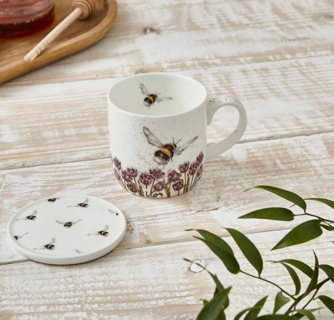 Royal Worcester Wrendale Mug & Coaster Set - Flight of the Bumblebee