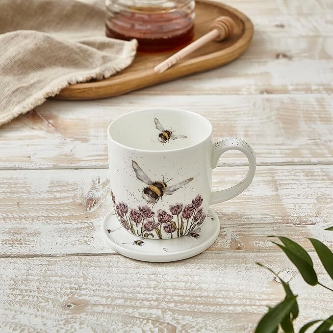 Royal Worcester Wrendale Mug & Coaster Set - Flight of the Bumblebee