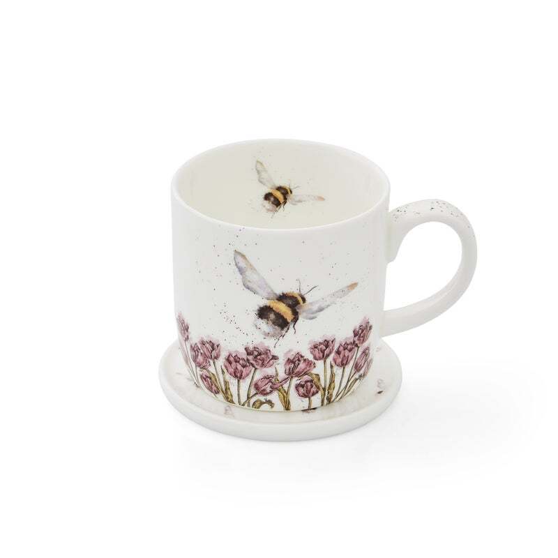 Royal Worcester Wrendale Mug & Coaster Set - Flight of the Bumblebee