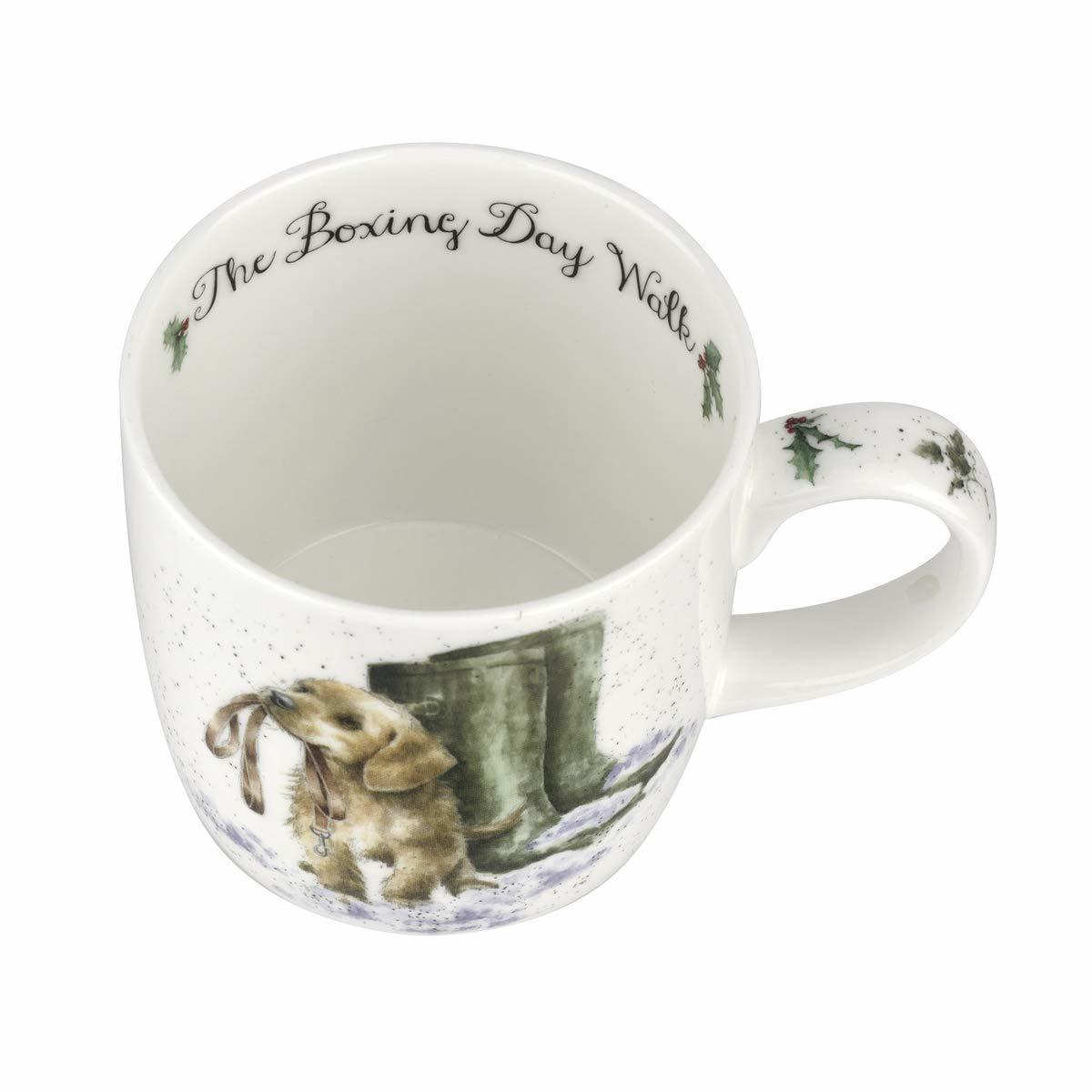 Royal Worcester Wrendale Christmas Mug - Boxing Day Walk