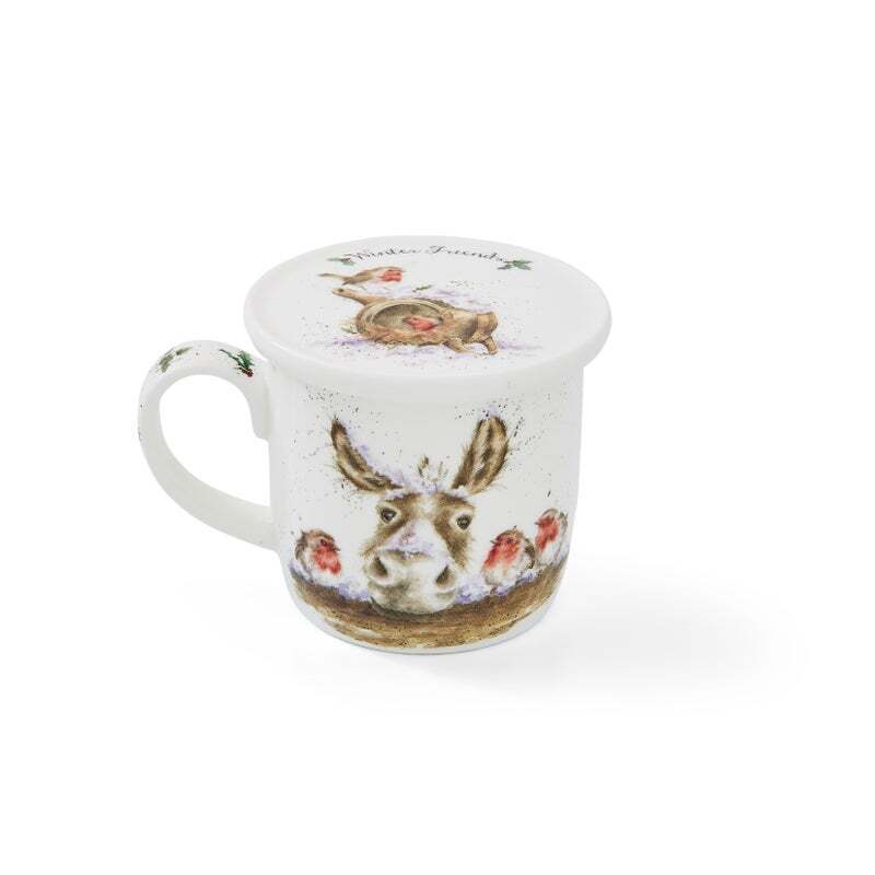 Royal Worcester Wrendale Christmas Mug & Coaster Set - Winter Friends
