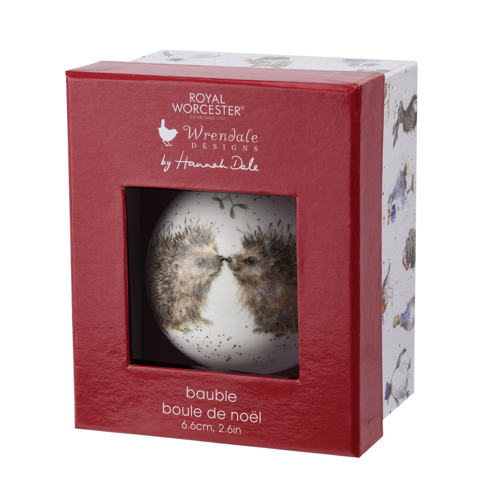 Royal Worcester Wrendale Christmas Bauble - Hedgehugs