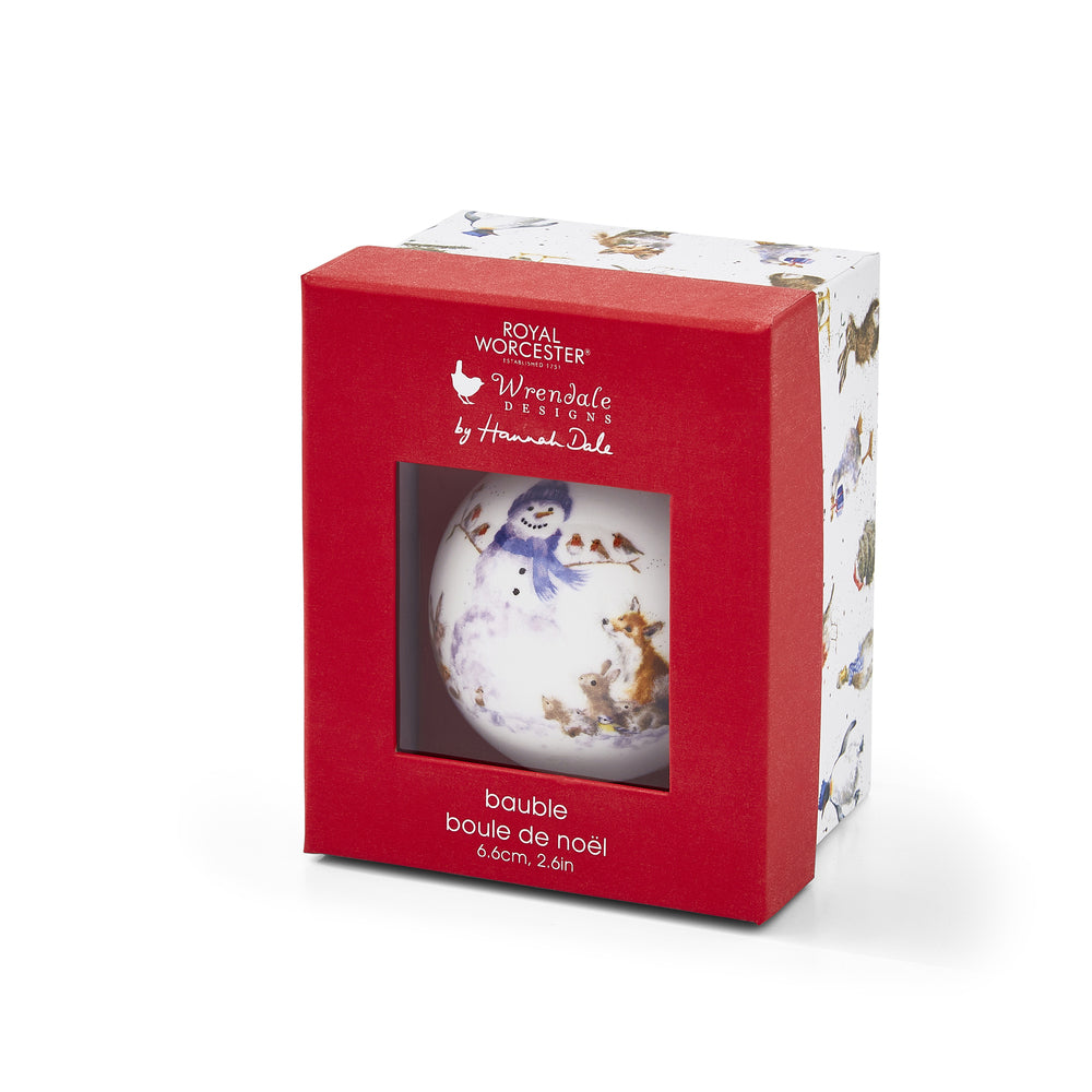 Royal Worcester Wrendale Christmas Bauble - Gathered All Around