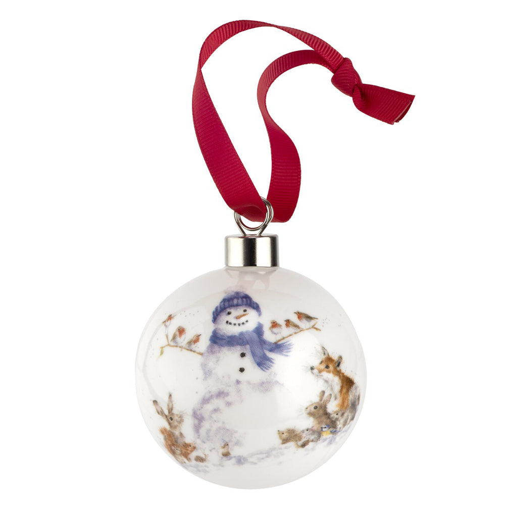 Royal Worcester Wrendale Christmas Bauble - Gathered All Around