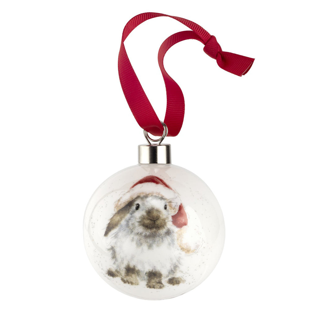 Royal Worcester Wrendale Christmas Bauble - Ho Ho Ho