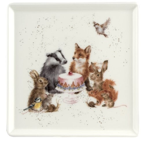 Royal Worcester Wrendale Square Plate - Woodland Animals