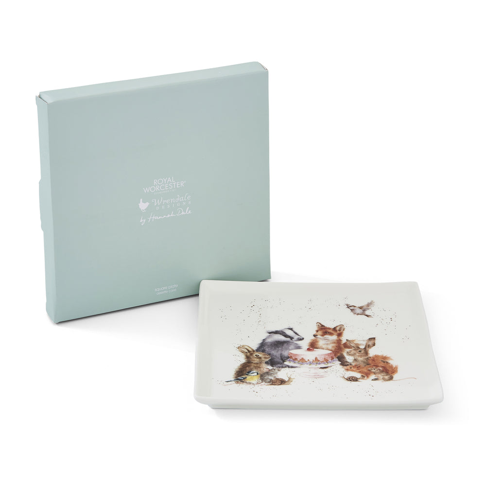 Royal Worcester Wrendale Square Plate - Woodland Animals