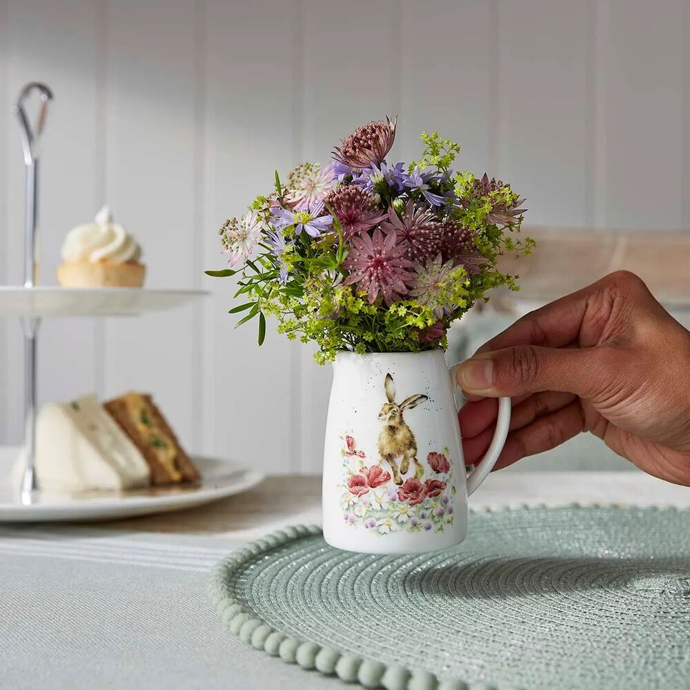 Royal Worcester Wrendale Designs Posy Jug - 'Field of Flowers' Hare