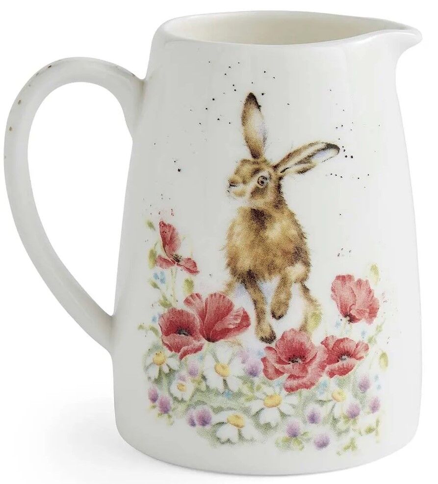 Royal Worcester Wrendale Designs Posy Jug - 'Field of Flowers' Hare