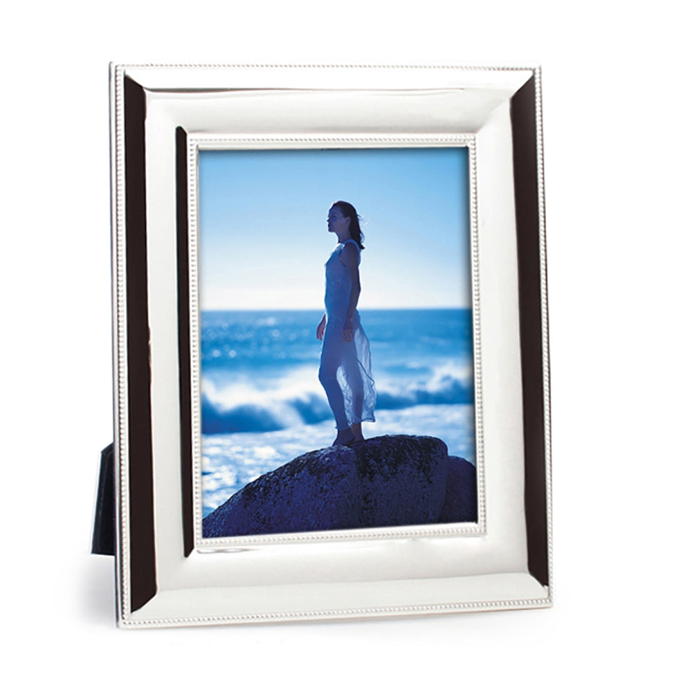 Whitehill Frames - Silver Plated Photo Frame - Wide Beaded 8x10inch