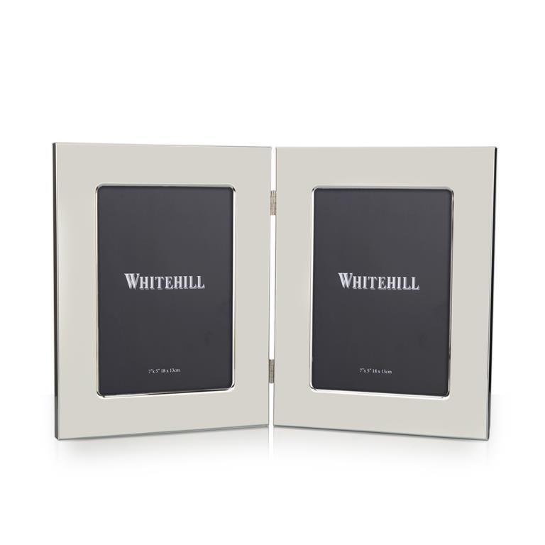 Whitehill Studio - Silver Plated Plain Double Photo Frame 5x7inch