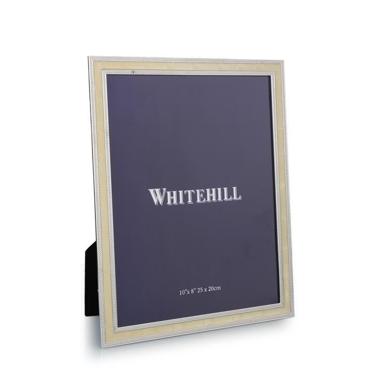 Whitehill Studio - Silver Plated Enamel Finish Photo Frame 8x10inch