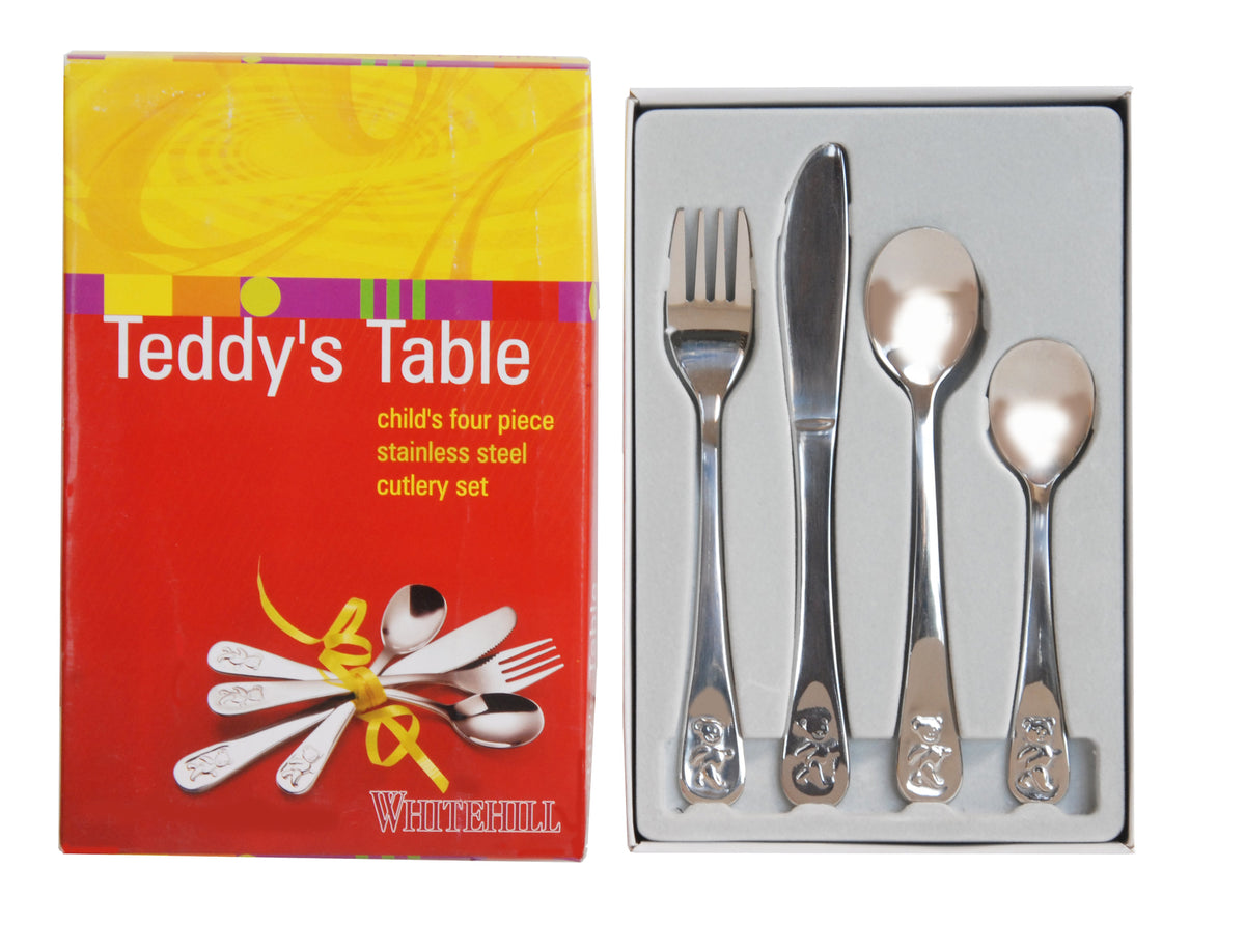 Whitehill Baby - Stainless Steel 4pc Cutlery Set - Teddy's Table