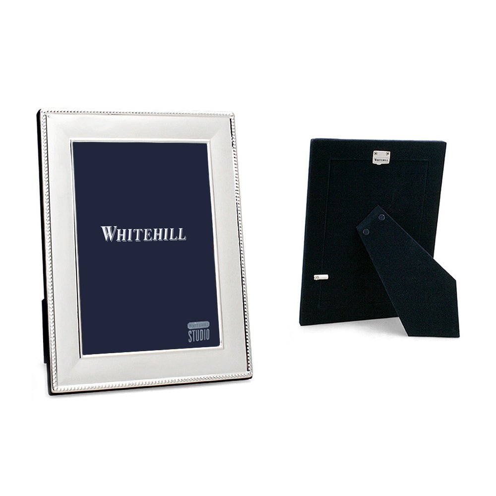 Whitehill Frames - Silver Plated Photo Frame - Beaded 5x7inch