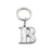 Whitehill Keyrings - Silver Glitter Keyring "B"