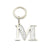 Whitehill Keyrings - Silver Glitter Keyring "M"