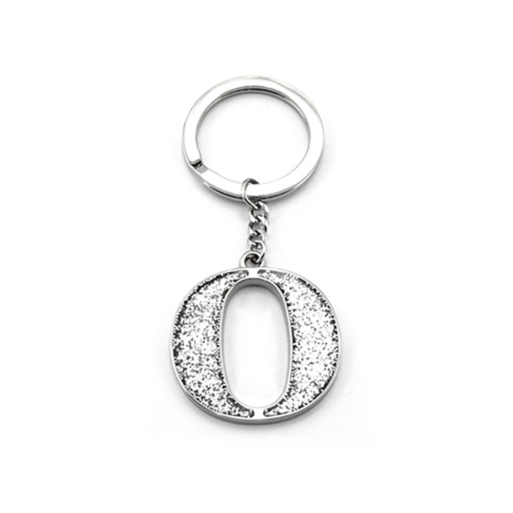 Whitehill Keyrings - Silver Glitter Keyring "O"