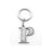 Whitehill Keyrings - Silver Glitter Keyring "P"