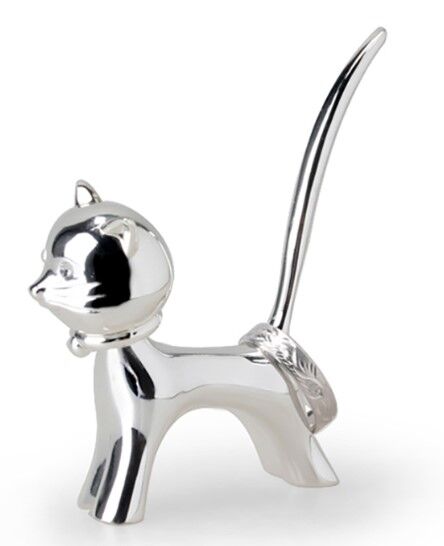 Whitehill Giftware - Silverplated Cat Ring Holder