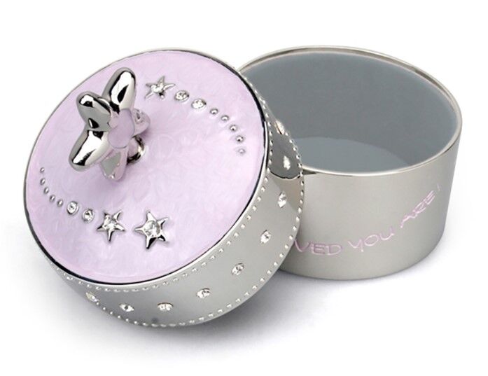 Whitehill Baby - Silver Plated Baby Musical Box - Pink Star